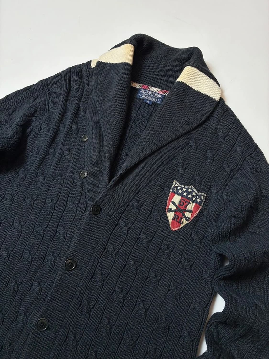 폴로 진스 00's 프레피 숄카라 니트 가디건 PN8960 상품이미지2