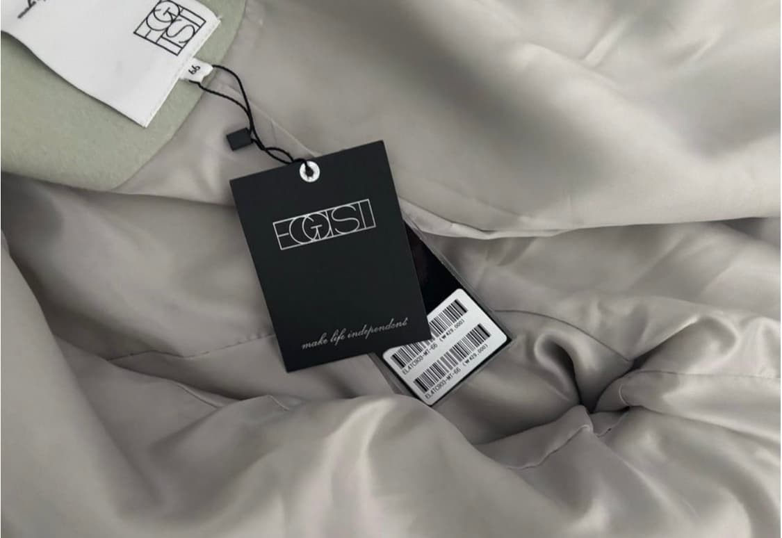 미착용새옷 에고이스트 봉긋소매 핸드메이드 후드코트 민트 66(55가능) 상품이미지4