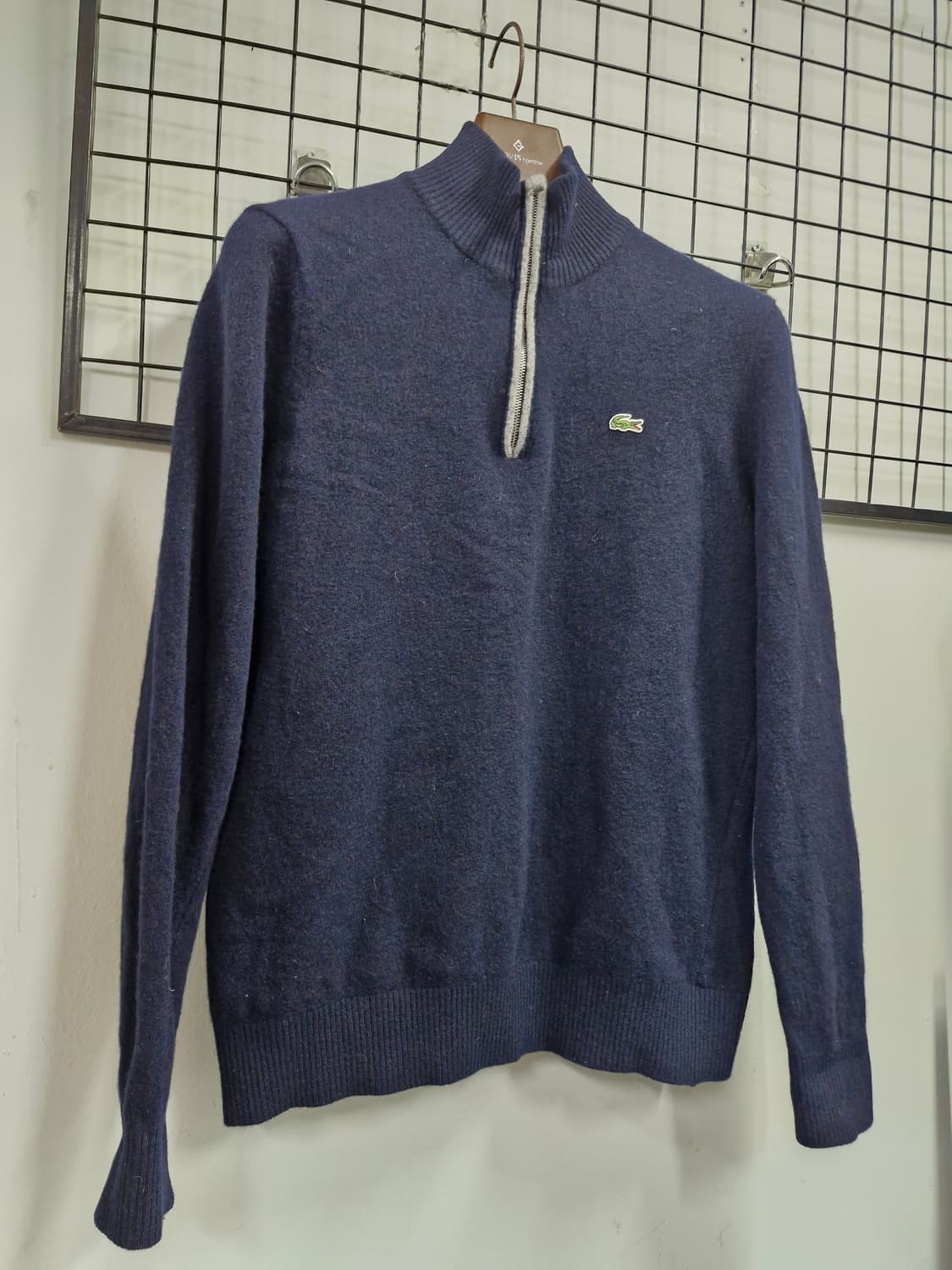 100L 라코스테 반집업 모 니트. 상품이미지2