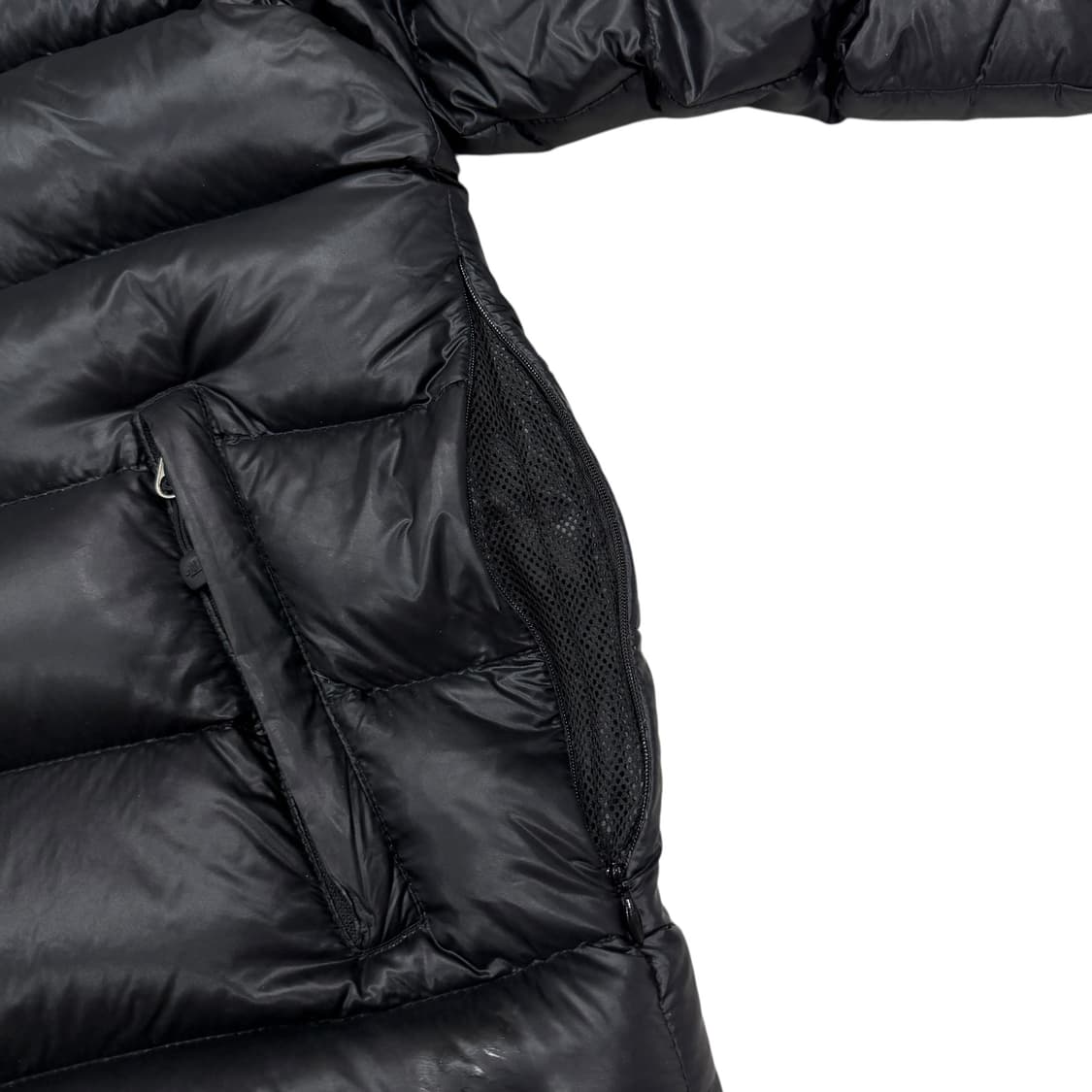 노스페이스 빈티지 메트로 800 유광 후드 패딩 블랙 L 100 상품이미지4