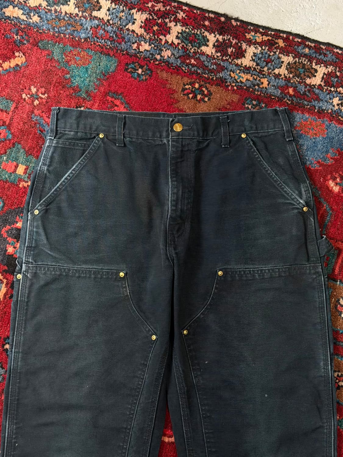 OG USA Made 칼하트 B01 더블니 블랙 칼하트 썩블니 카펜터 상품이미지5