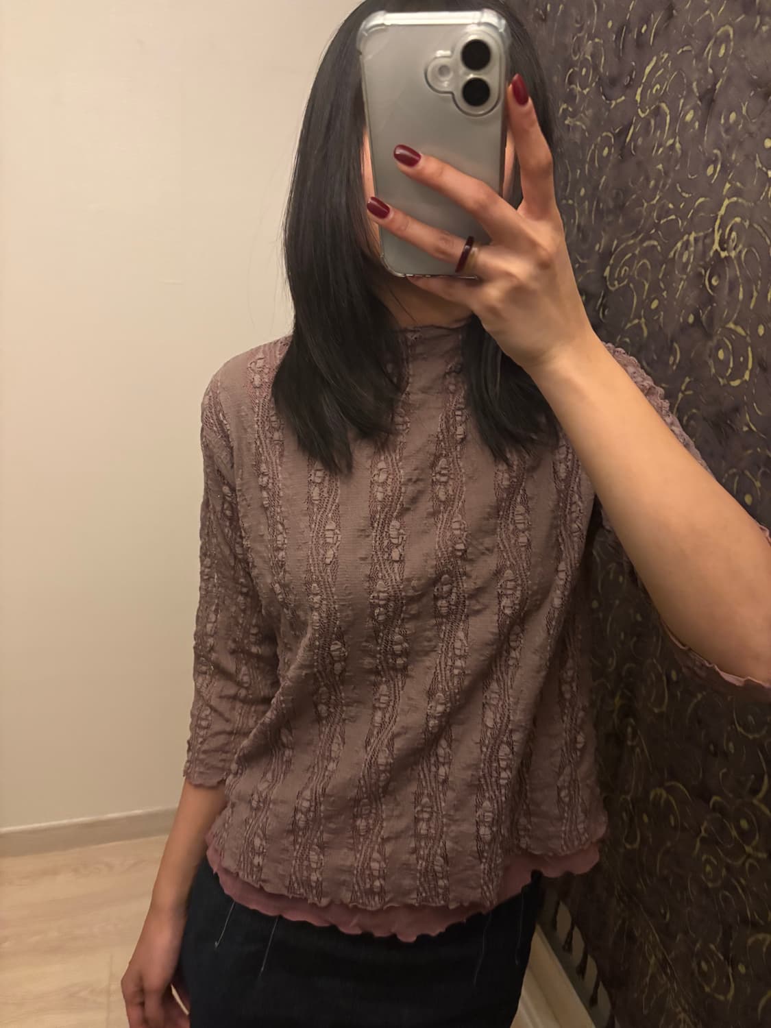 레이스 레이어드 모리걸 5부 폴라티 상품이미지2