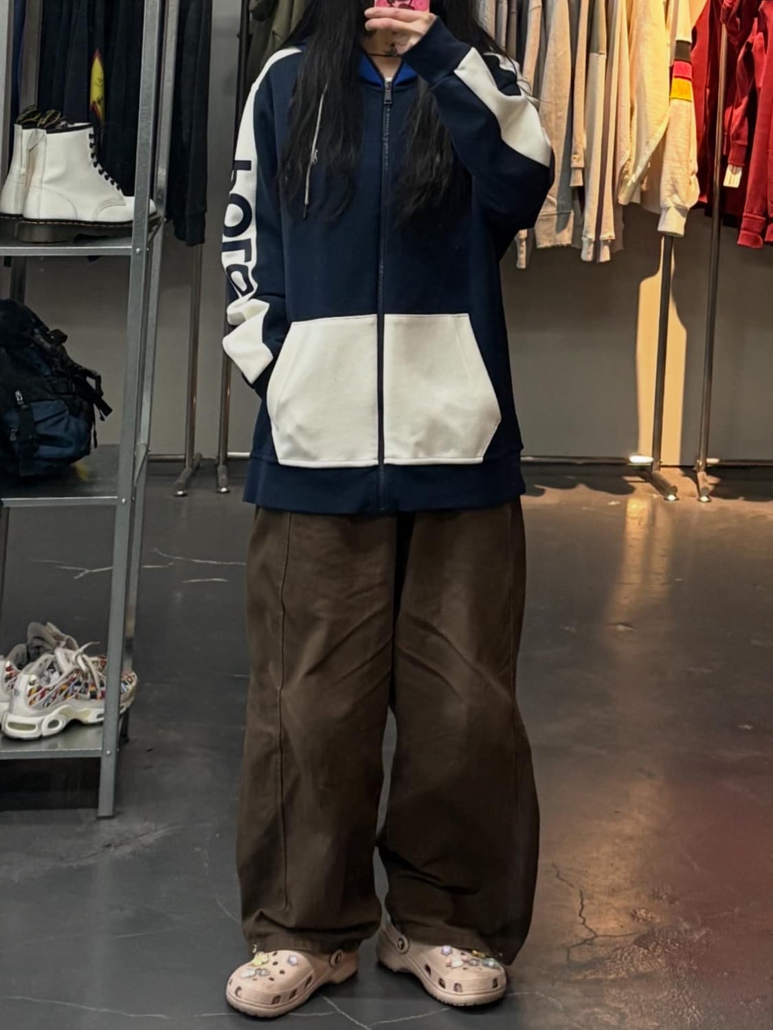 폴로랄프로렌 네이비 블루 배색 후드집업 A3212 상품이미지1