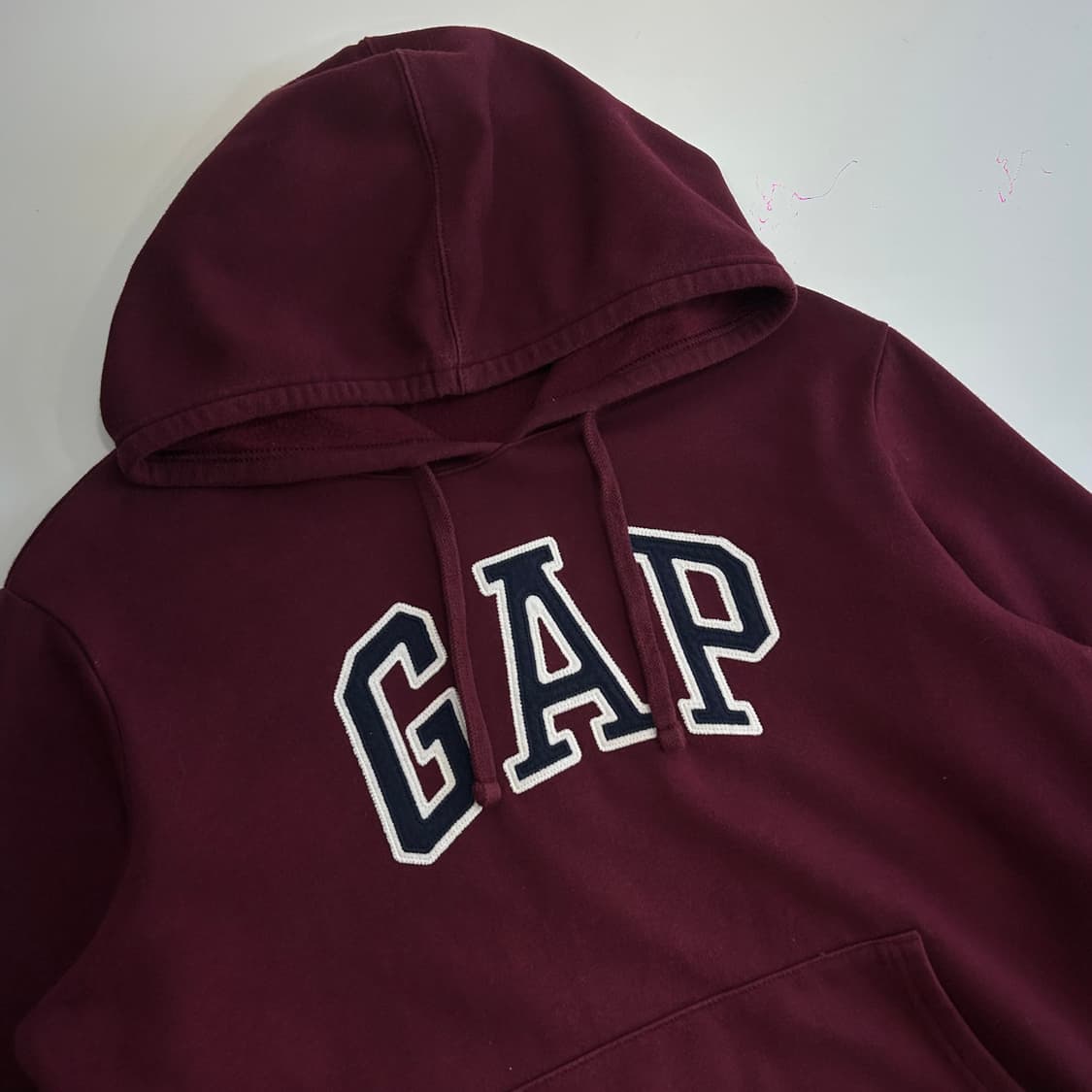 Gap 갭 네이비로고 와인 후드티 상품이미지4