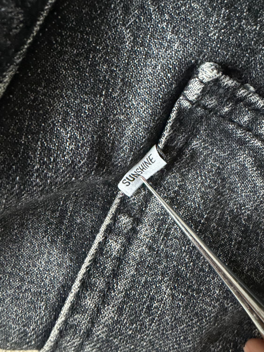 유스 와이드데님 흑청 s 상품이미지3