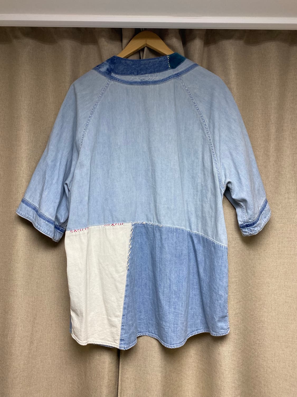 [4] 캐피탈 데님 그레이트 컨트리 데미지드 베이스볼 셔츠 인디고 상품이미지3