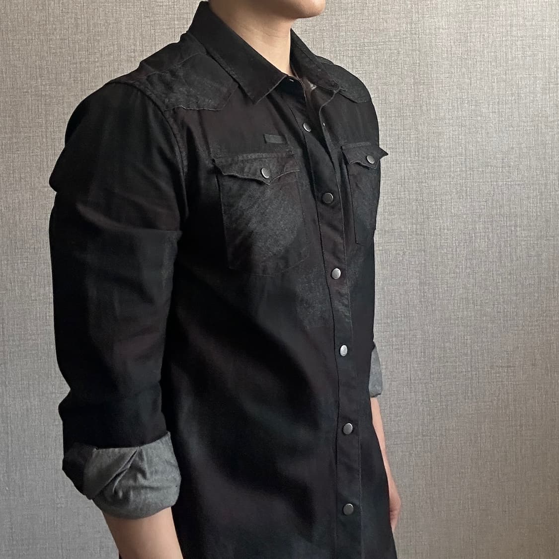 할리 데이비슨 올드스쿨 체크 패턴 웨스턴 셔츠 상품이미지3