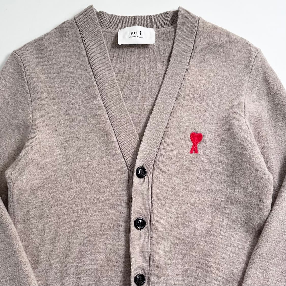아미 베이지 울 가디건 상품이미지2