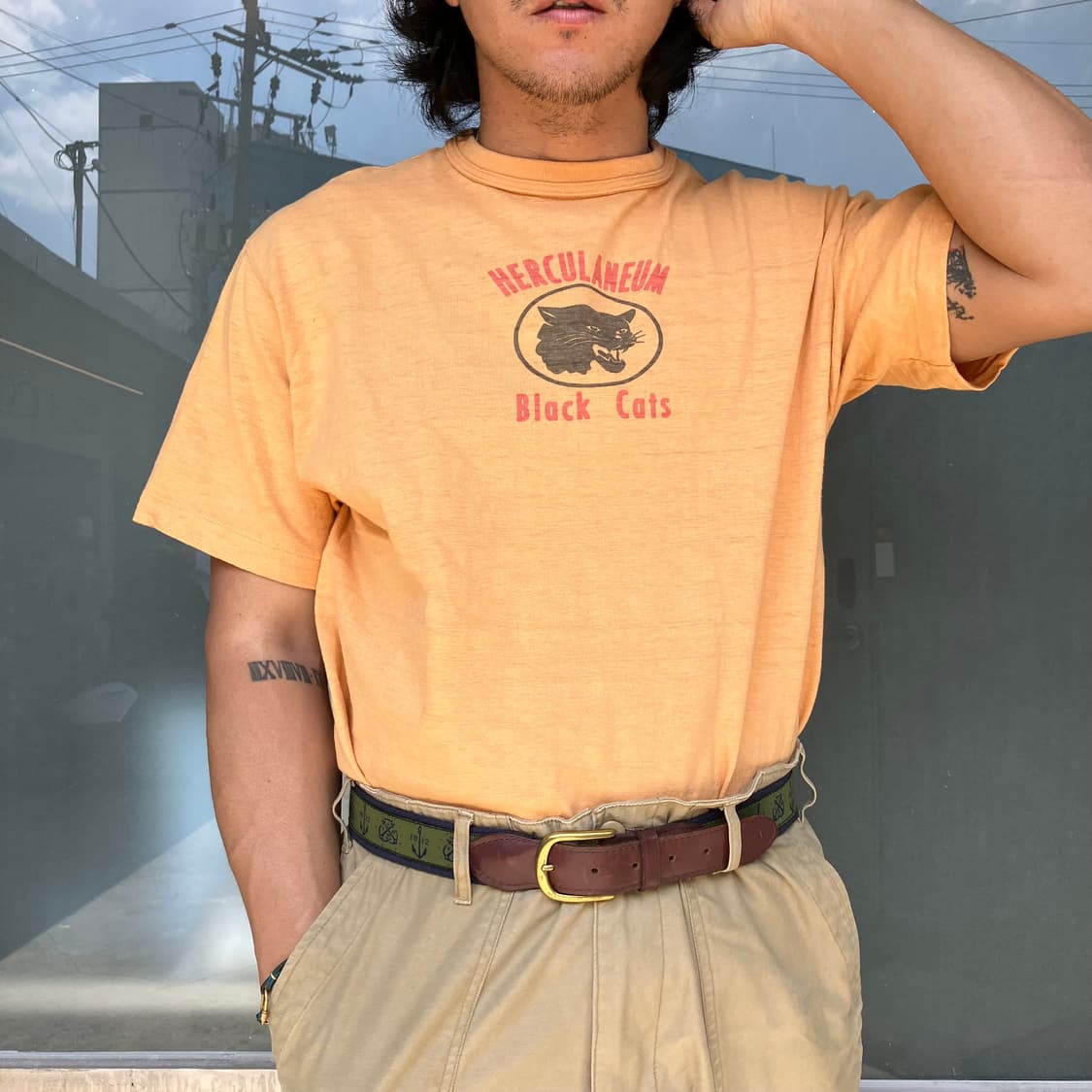 웨어하우스 블랙캣 하프셔츠 XL 상품이미지7