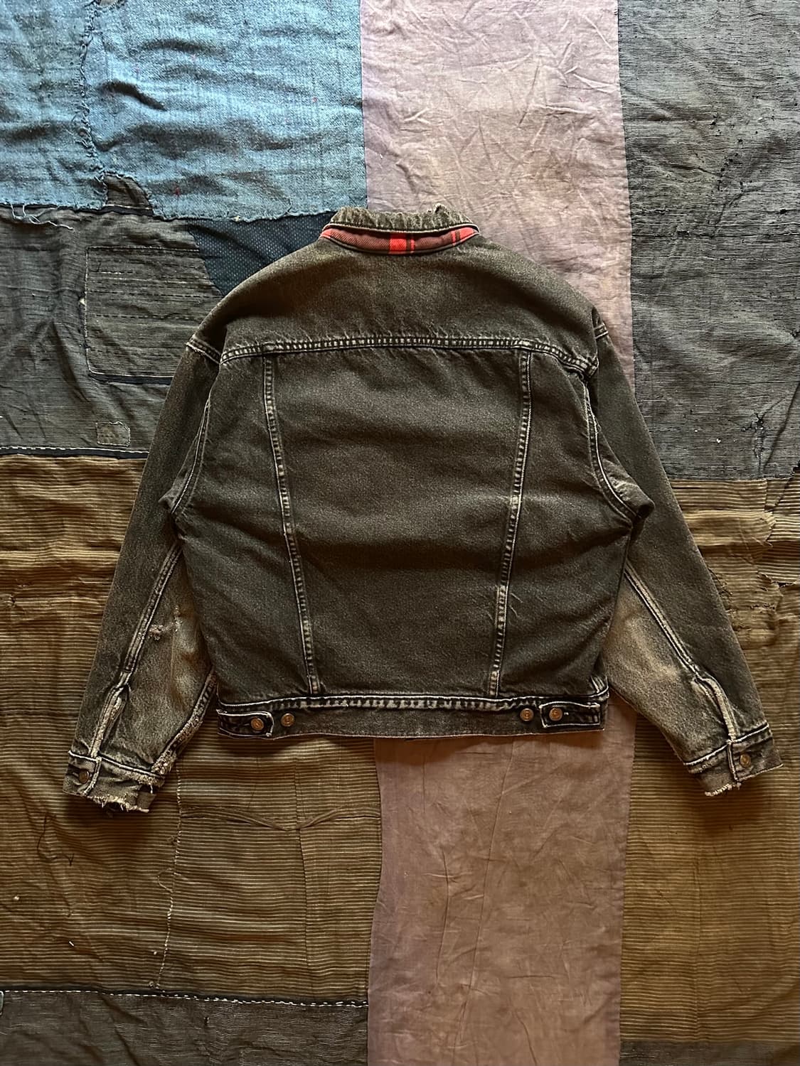 90s USA 빈티지 리바이스 블랙 데님 자켓 상품이미지3