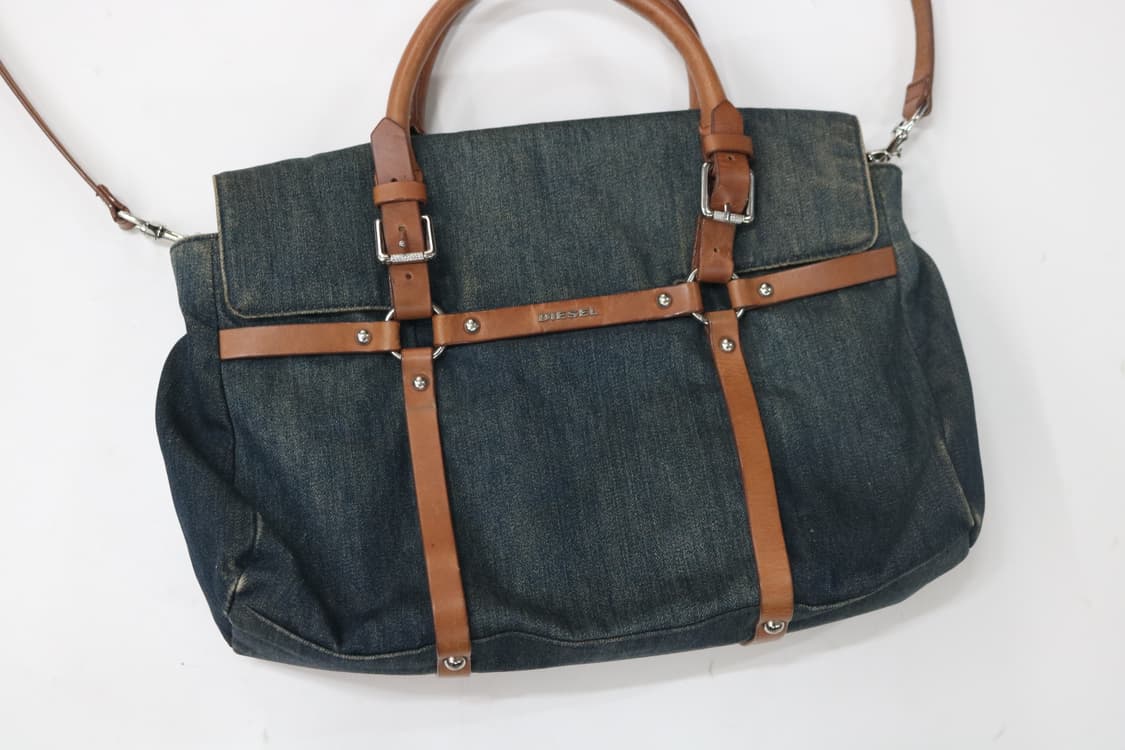 디젤 빈티지 데님 가죽 스트랩 2WAY 숄더백 상품이미지3