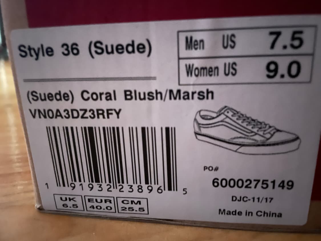 [255] 반스 스타일 36 스웨이드 코랄 블러쉬 상품이미지3