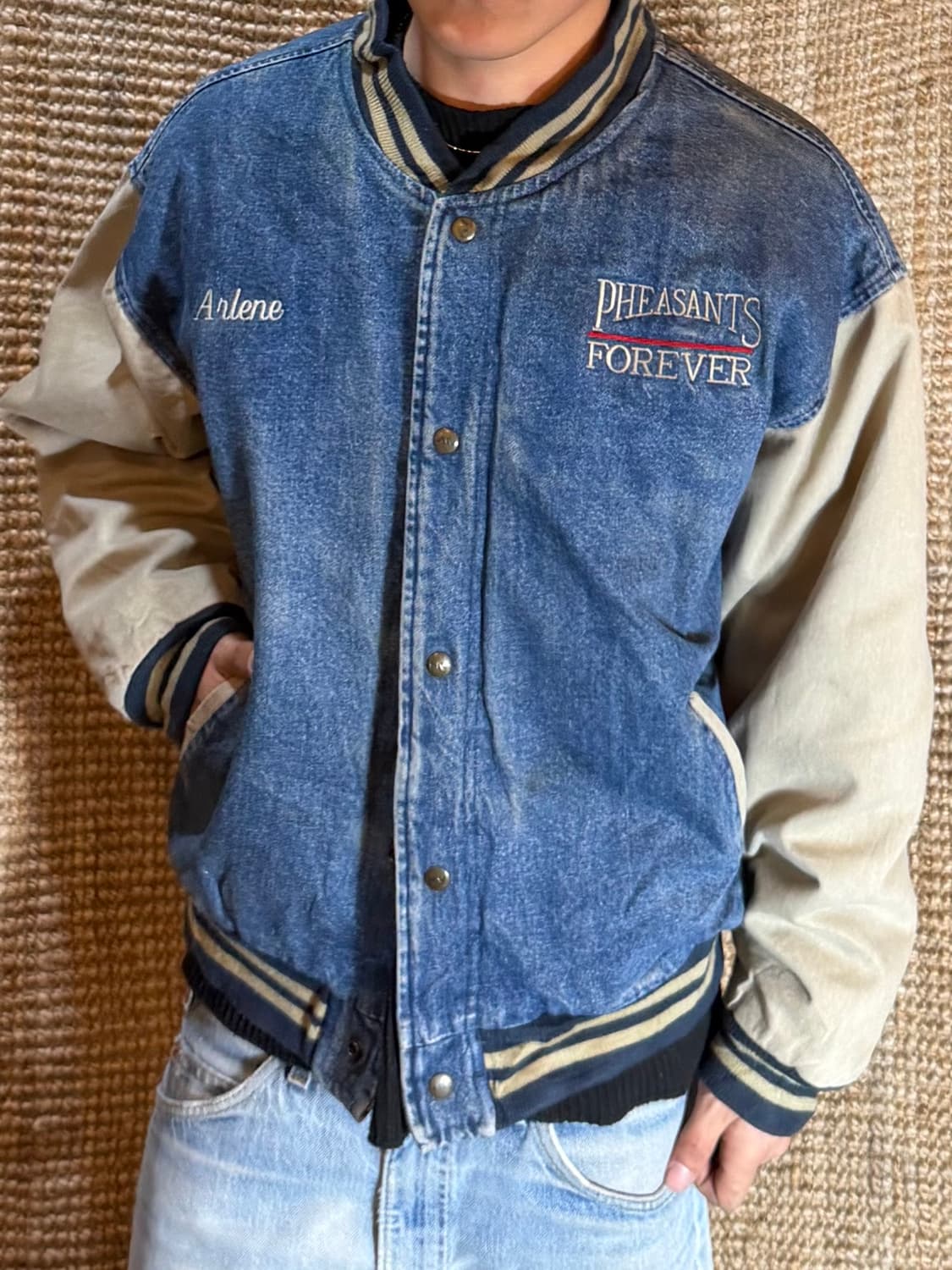 빈티지 데님 바시티 상품이미지4