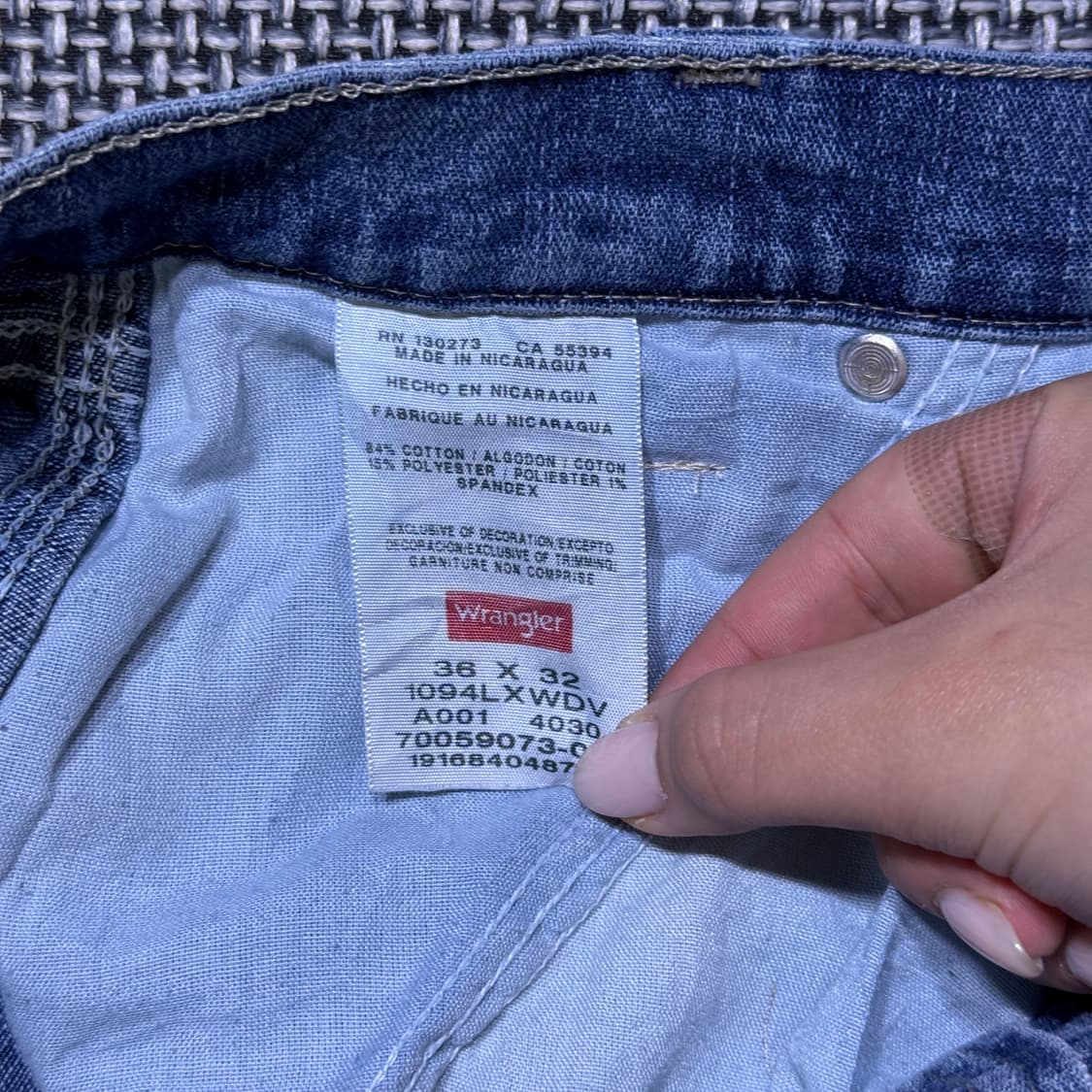 빈티지 Wrangler 카펜터 데님(34/kold_8072)  상품이미지4