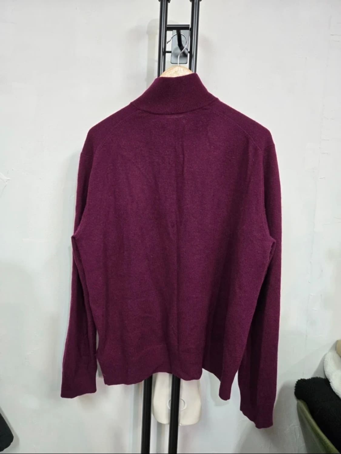 폴로 버건디 반집업 니트 상품이미지5