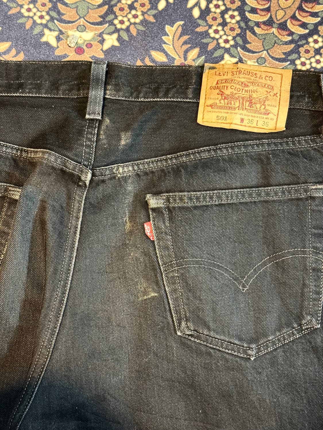 90s US made 501 블랙진  상품이미지10