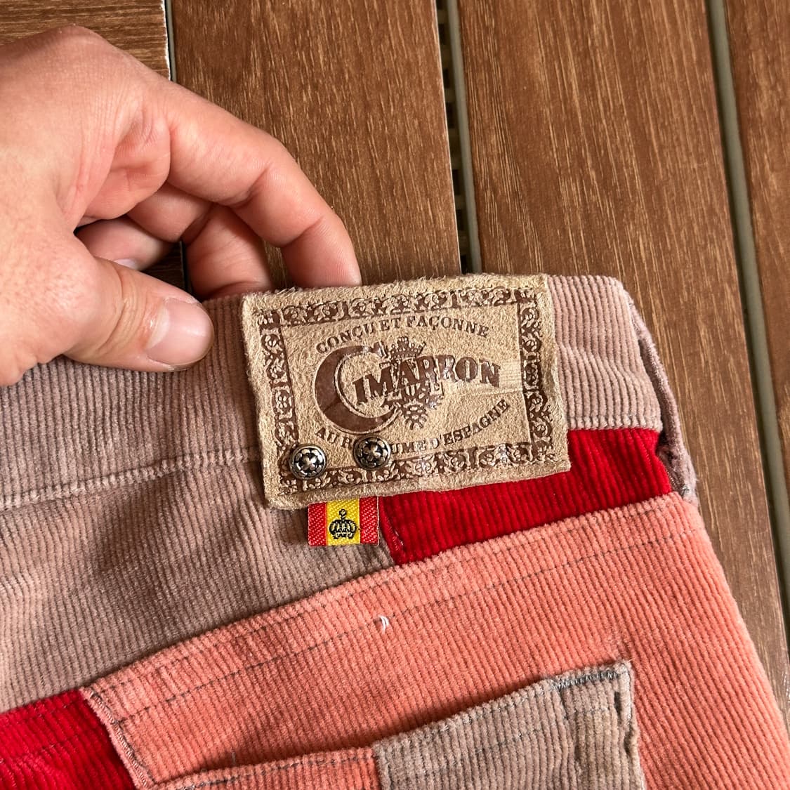 Cimarron corduroy patch work pants 상품이미지3