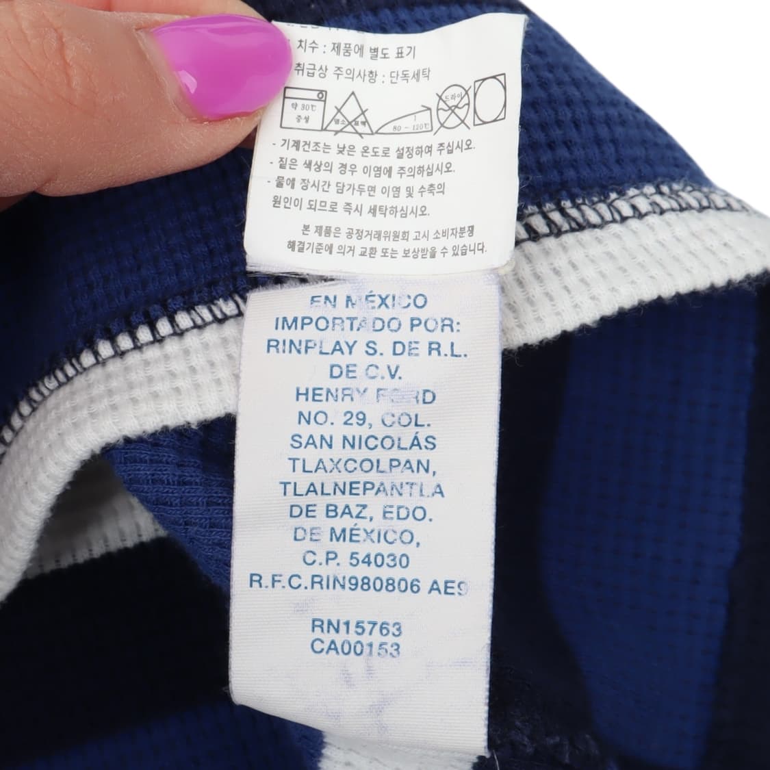 폴로 랄프로렌 블루 스트라이프 와플 롱슬리브 상품이미지10