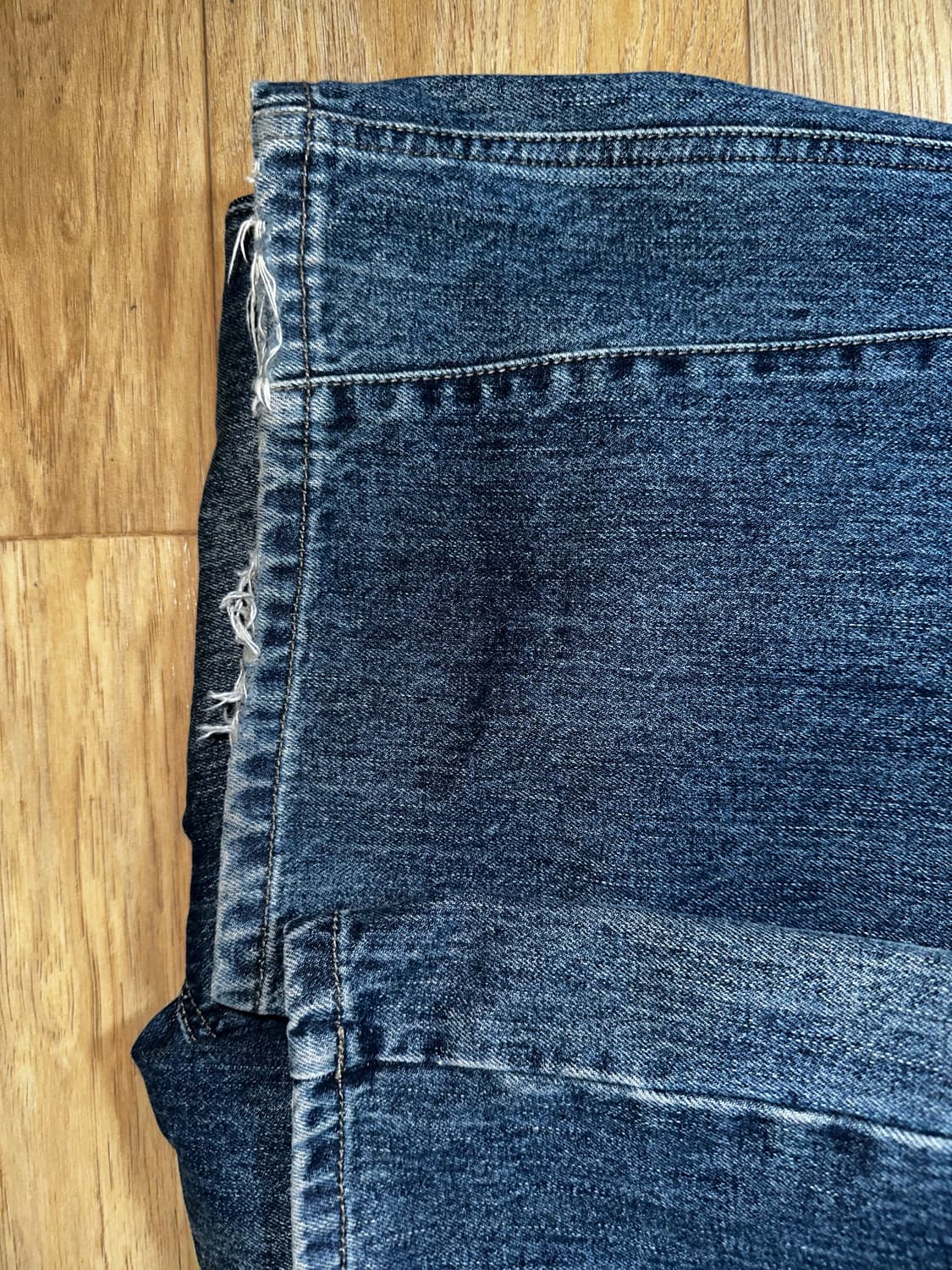 2)해칭룸 와이드 라인 블루 진 상품이미지6