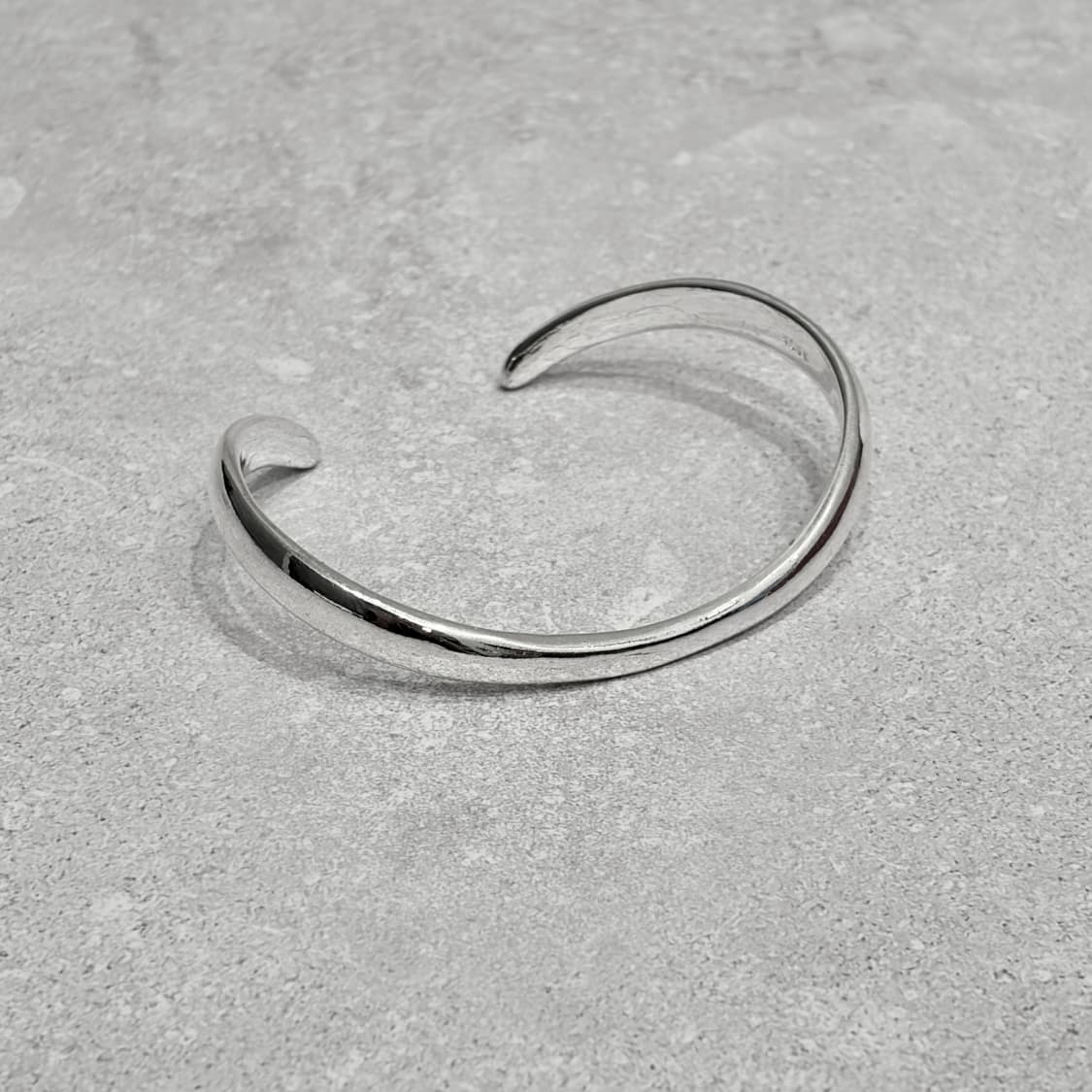 Oribell 커브드 925실버 오브제 오픈 뱅글 팔찌 상품이미지4