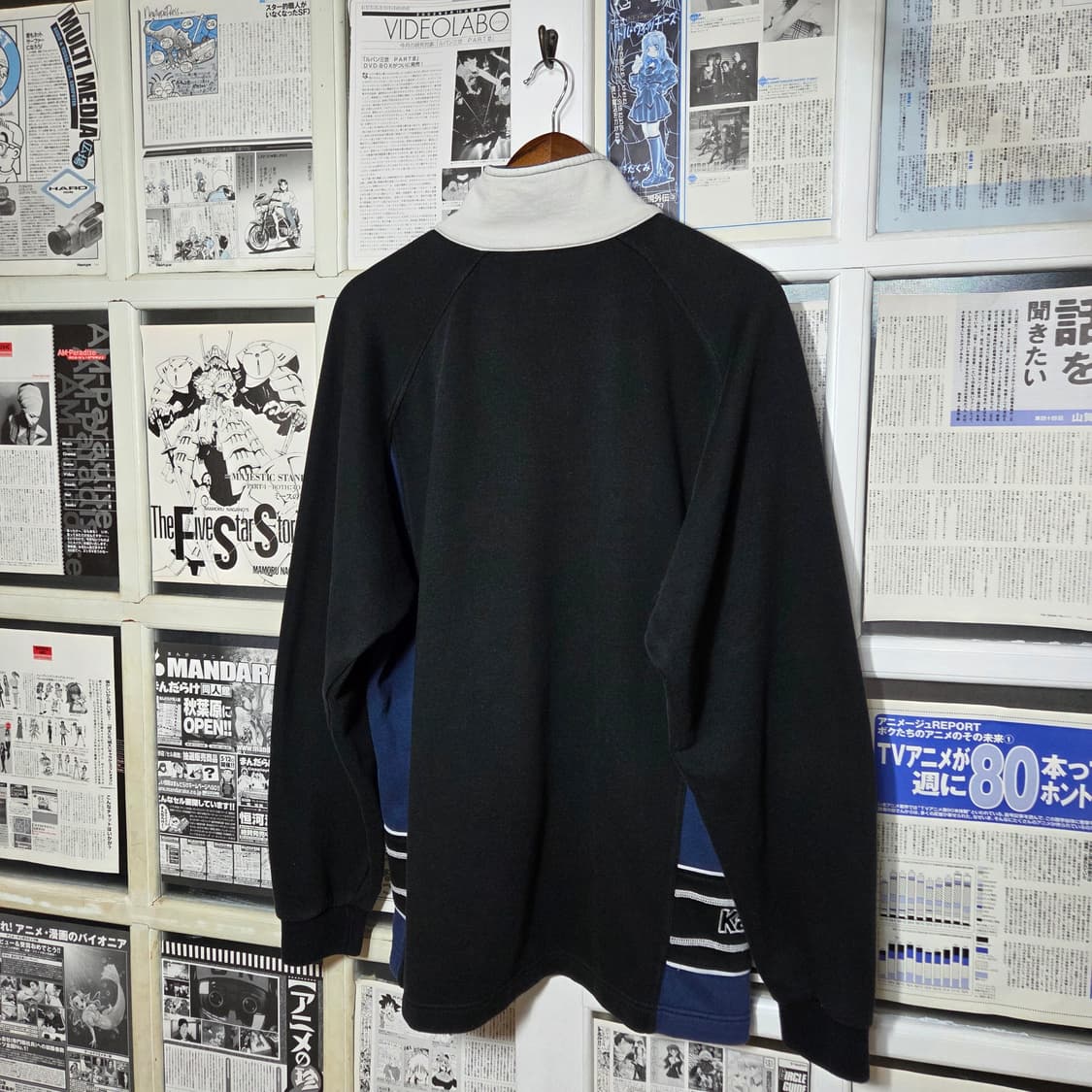 90S 올드스쿨 카파 배색 반집업 스웻셔츠 상품이미지6