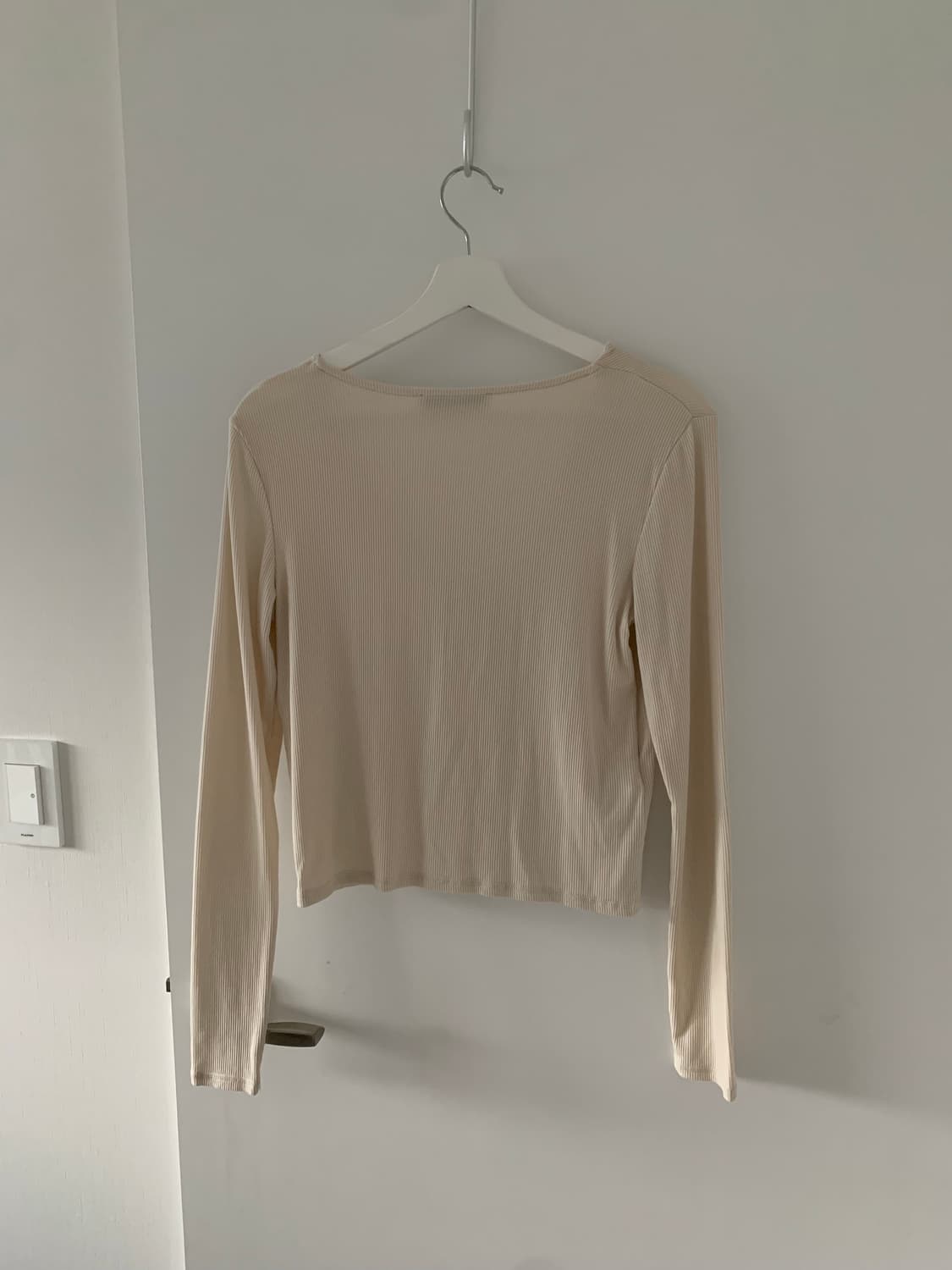 베이지 골지 가디건 상품이미지4