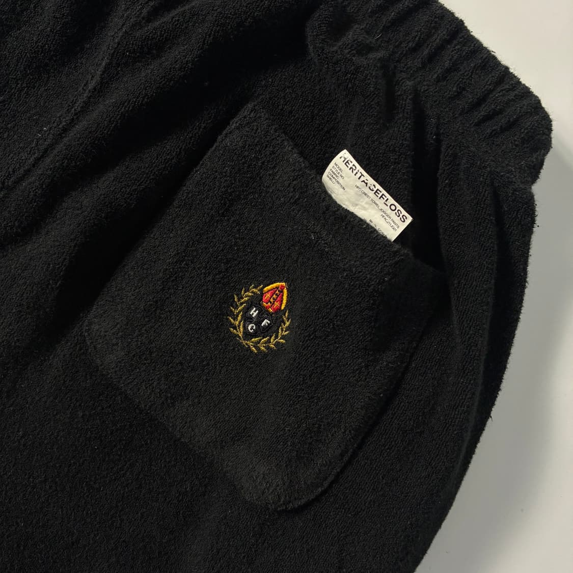 Heritage Floss  헤리티지 플로스 블랙 크레스트 스웨트 팬츠 상품이미지6