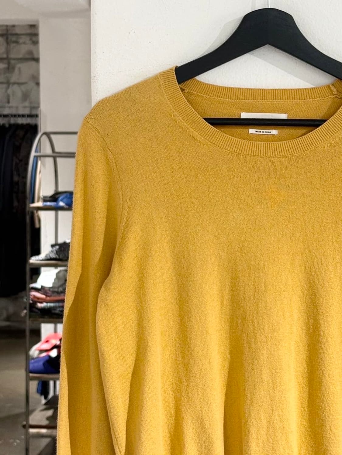 이자벨마랑 에뚜왈 옐로우 울 블렌드 사이드 슬릿 니트 상품이미지2