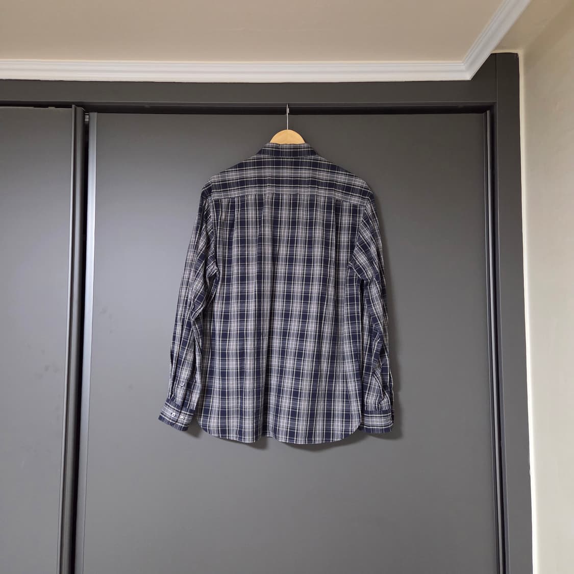 [1] 우드비 x wynd 릴렉스드 체크 셔츠 네이비 / 와인드 상품이미지2