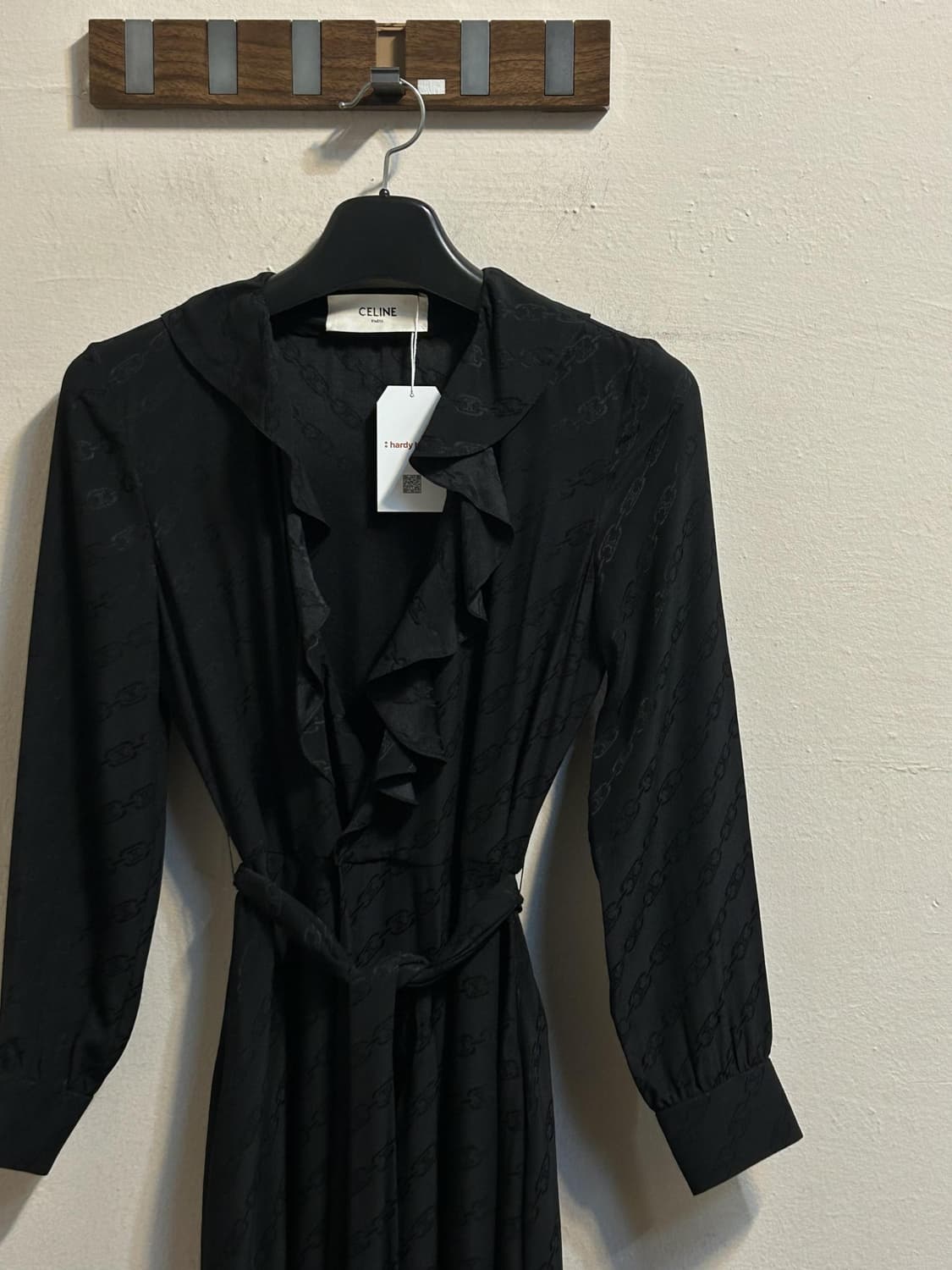 셀린느 실크 러플 랩 드레스 상품이미지3