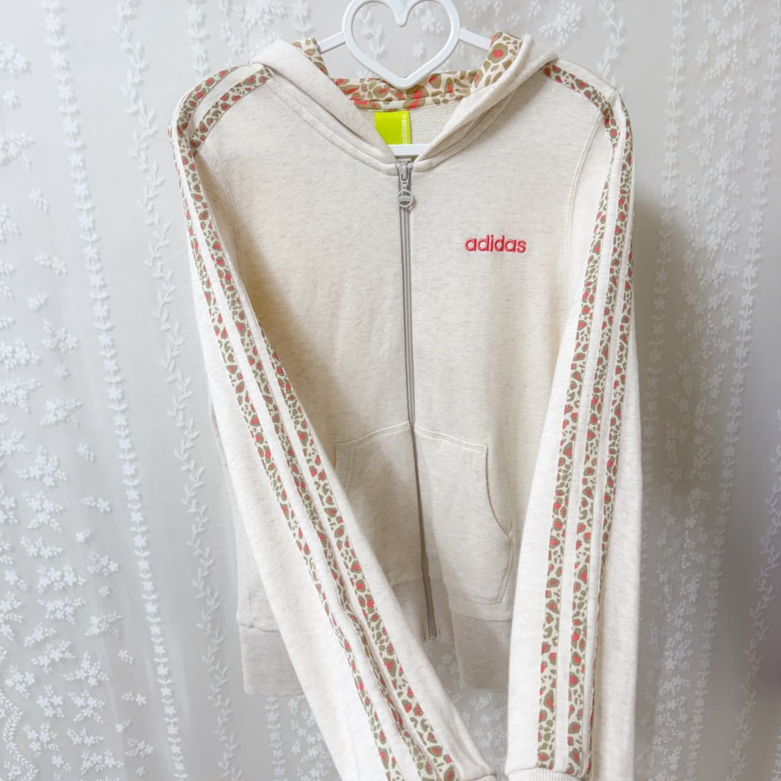 아디다스 희귀 대장 레오파드 후드집업 면 져지 유일매물 호피 코튼 트랙탑 상품이미지4