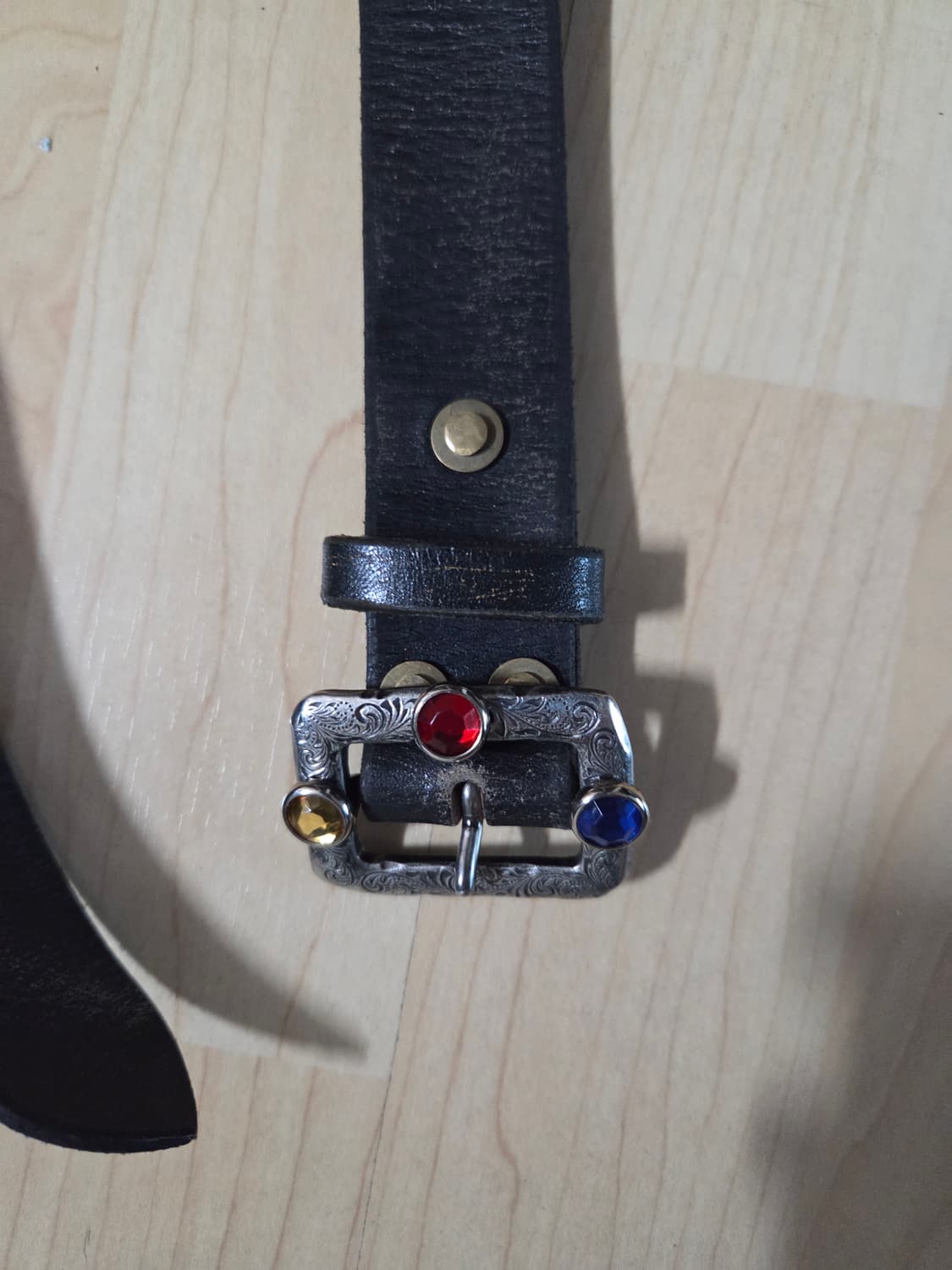 캐피탈 잼스톤 벨트, 스터드 버클 벨트 블랙 팔아요 상품이미지3