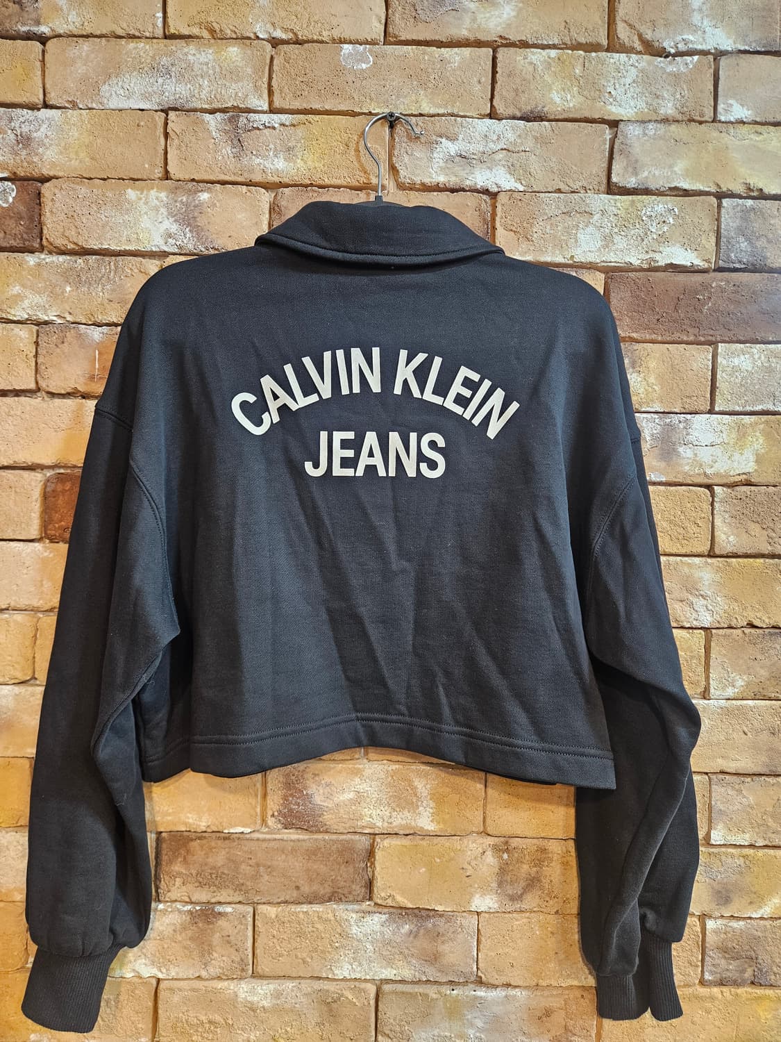 캘빈클라인진스 블랙 크롭 카라티 XS 상품이미지2