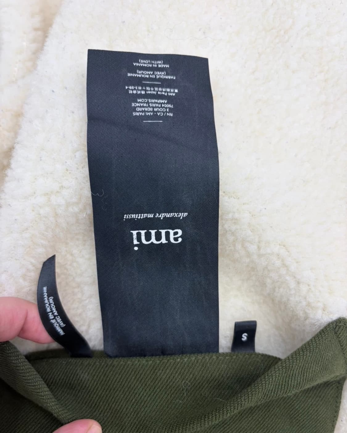 AMI 아미 시어링 후드 야상 코트 S /아미 코트 상품이미지9