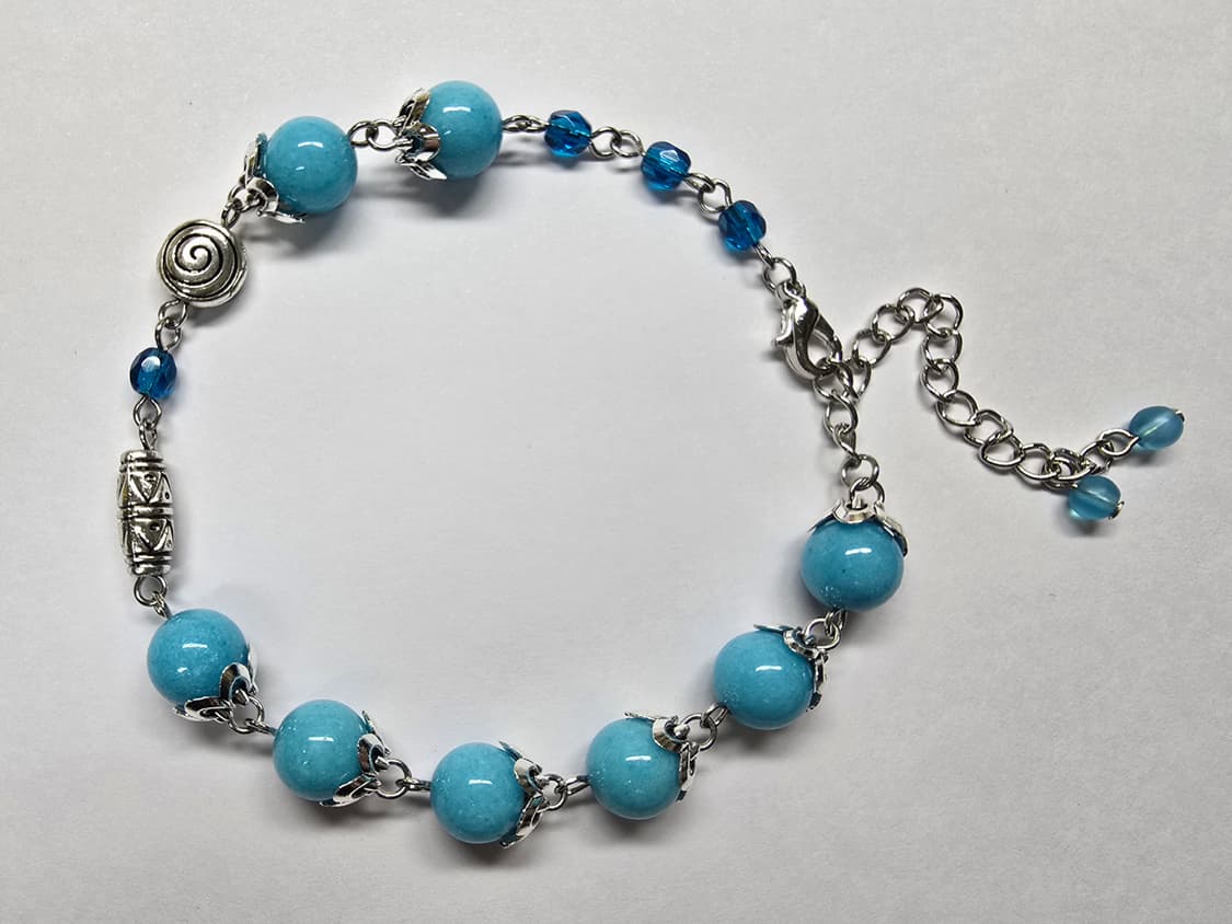 터키석 크리스탈 팔찌 상품이미지1