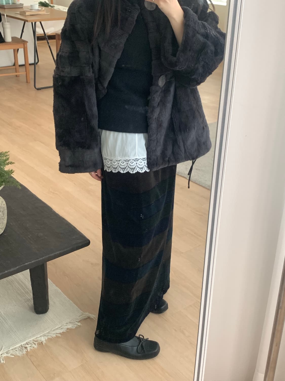 White mini lace slip dress 상품이미지3