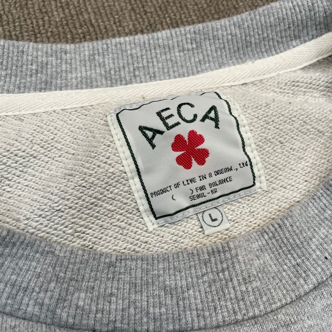 AECA WHITE 에이카 스펠아웃 맨투맨 L 상품이미지2
