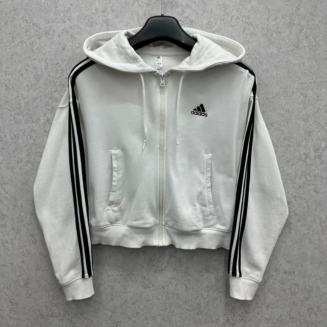 90 아디다스 여자 숏 후드집업 상품이미지1