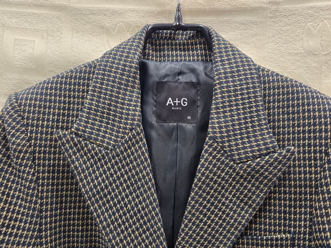 엣지 A+G BASIC 여성 체크 모 자켓 55 상품이미지2