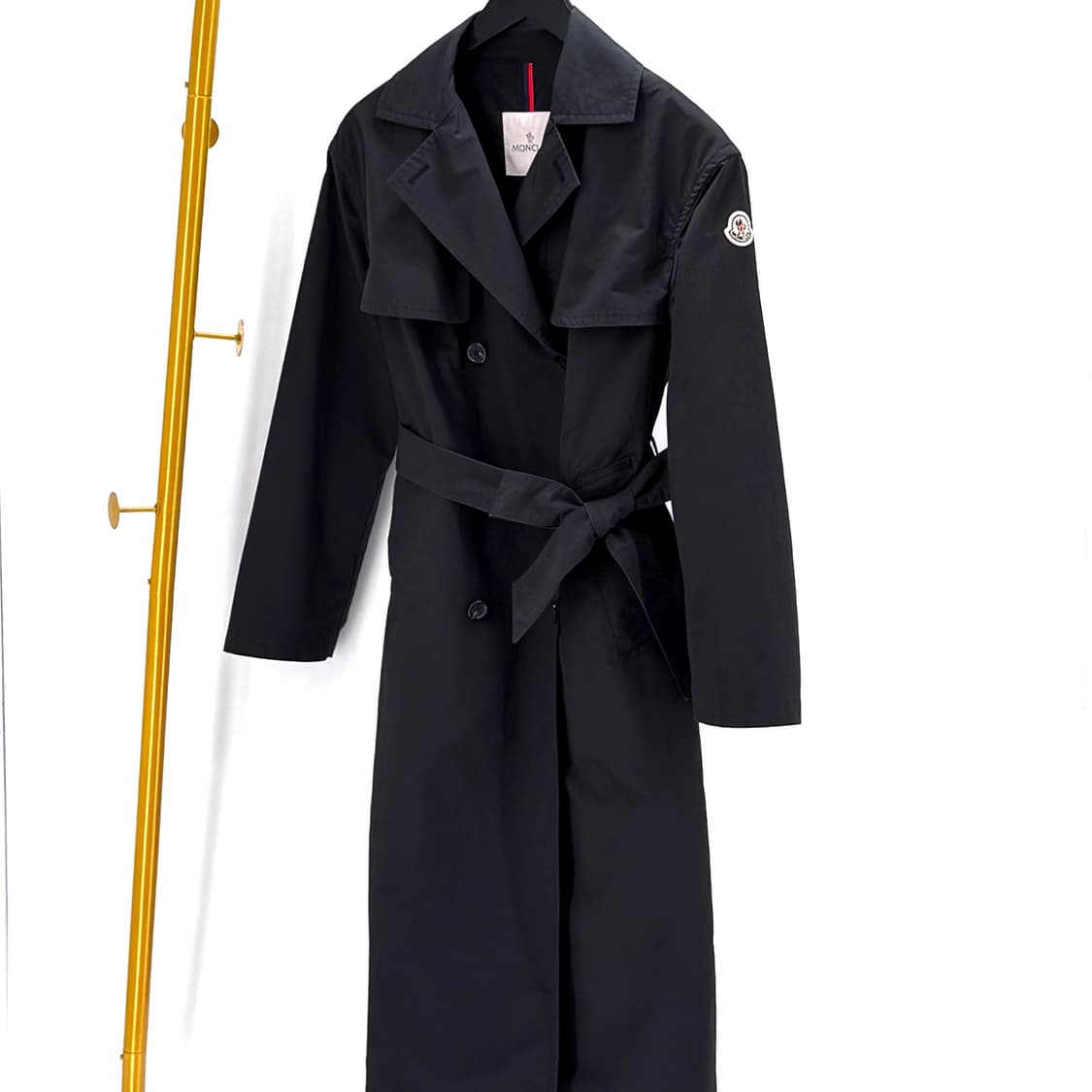 [0사이즈] 몽클레어 스티비덴 더블 여성 트렌치 코트 블랙 상품이미지1