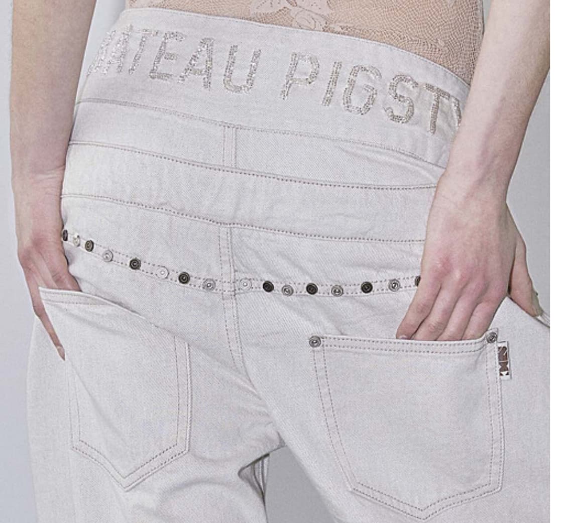 스컬프터 Beaded Layered Denim Pants (L 사이즈) 상품이미지1