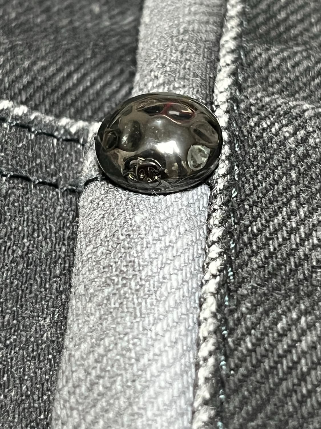 샤넬 블랙 워싱 와이드 데님 팬츠 36 정품 상품이미지4