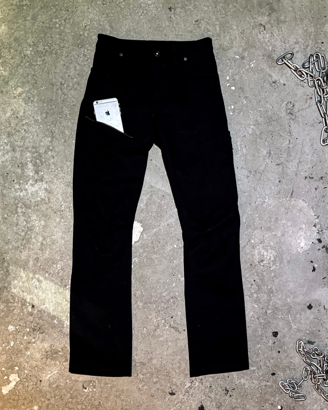 Black Utility Straight Pants  매트한 블랙 코튼  상품이미지2