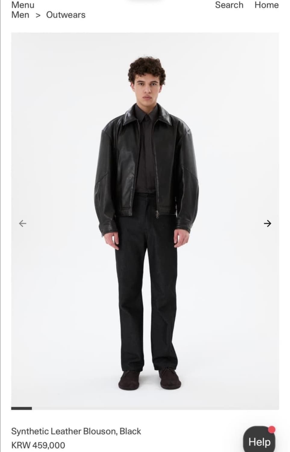 아모멘토 비건 레더 자켓 M 상품이미지2