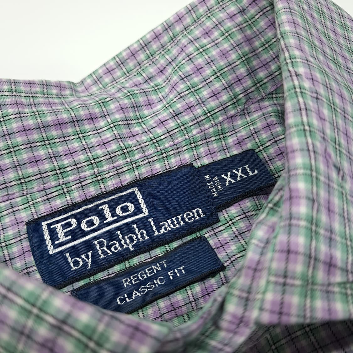 CL014 2XL 폴로 리젠트 클래식 스리랑카판 코튼 체크 셔츠 상품이미지3