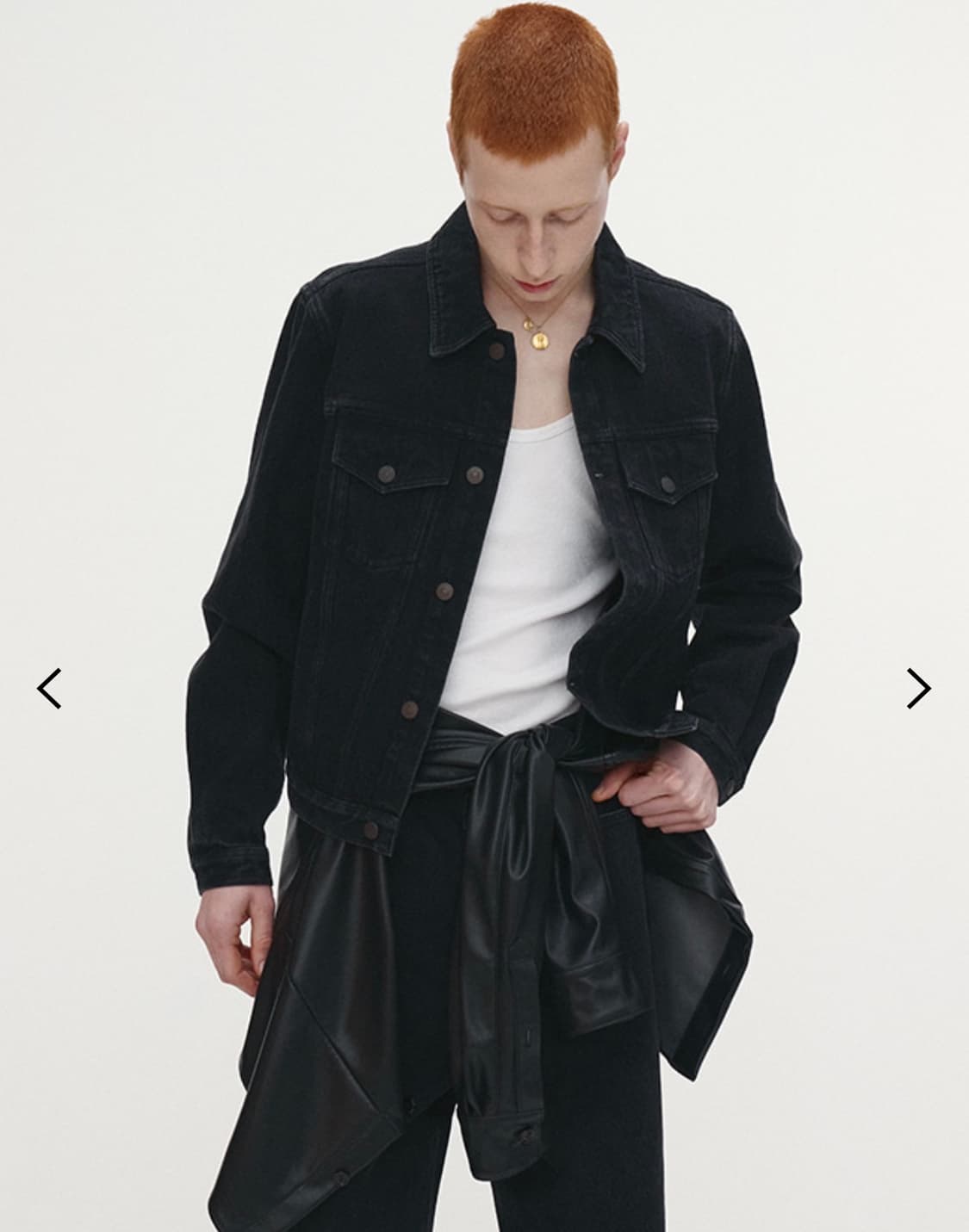 토니웩  데님  트러커 자켓 워시드 블랙. L 상품이미지3