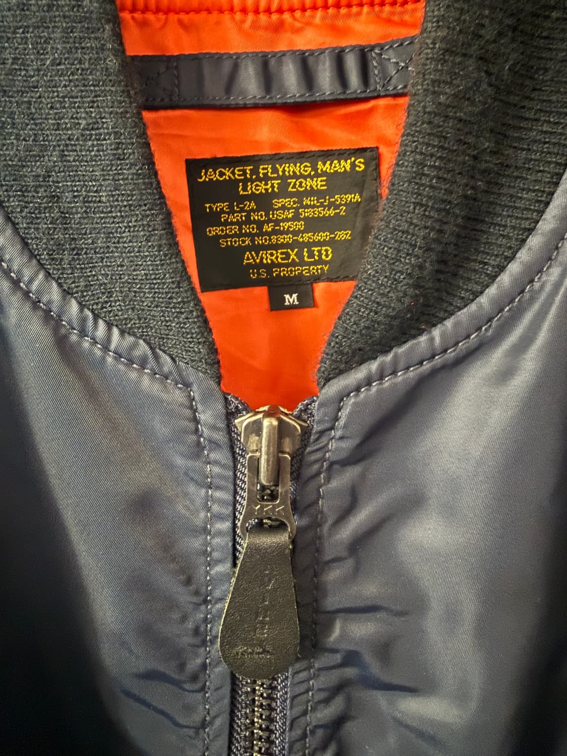 AVIREX L-2A 플라이트 자켓 (M) 상품이미지3