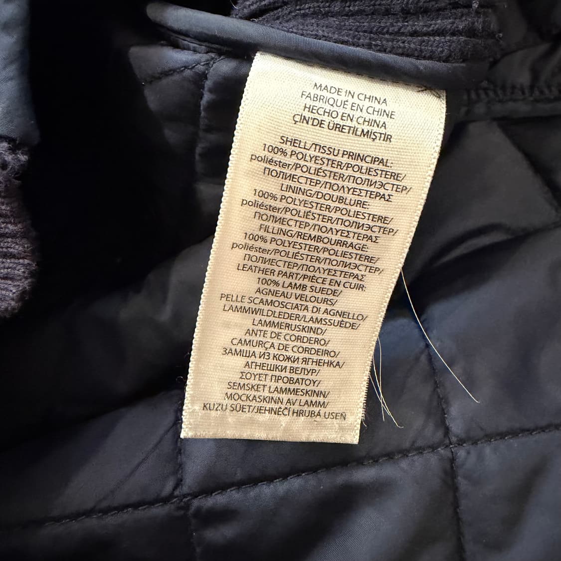 폴로 랄프로렌 네이비 다이아몬드 퀄팅 자켓  상품이미지4