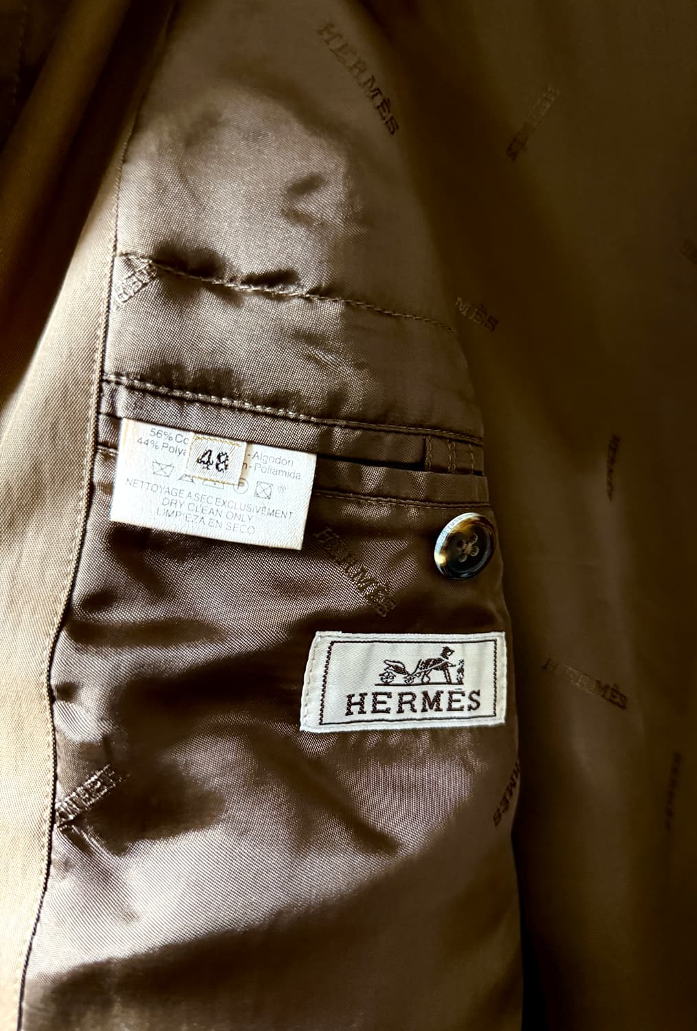 에르메스 2way 밀리터리 사이즈 Zip 레더Mix 자켓 상품이미지5