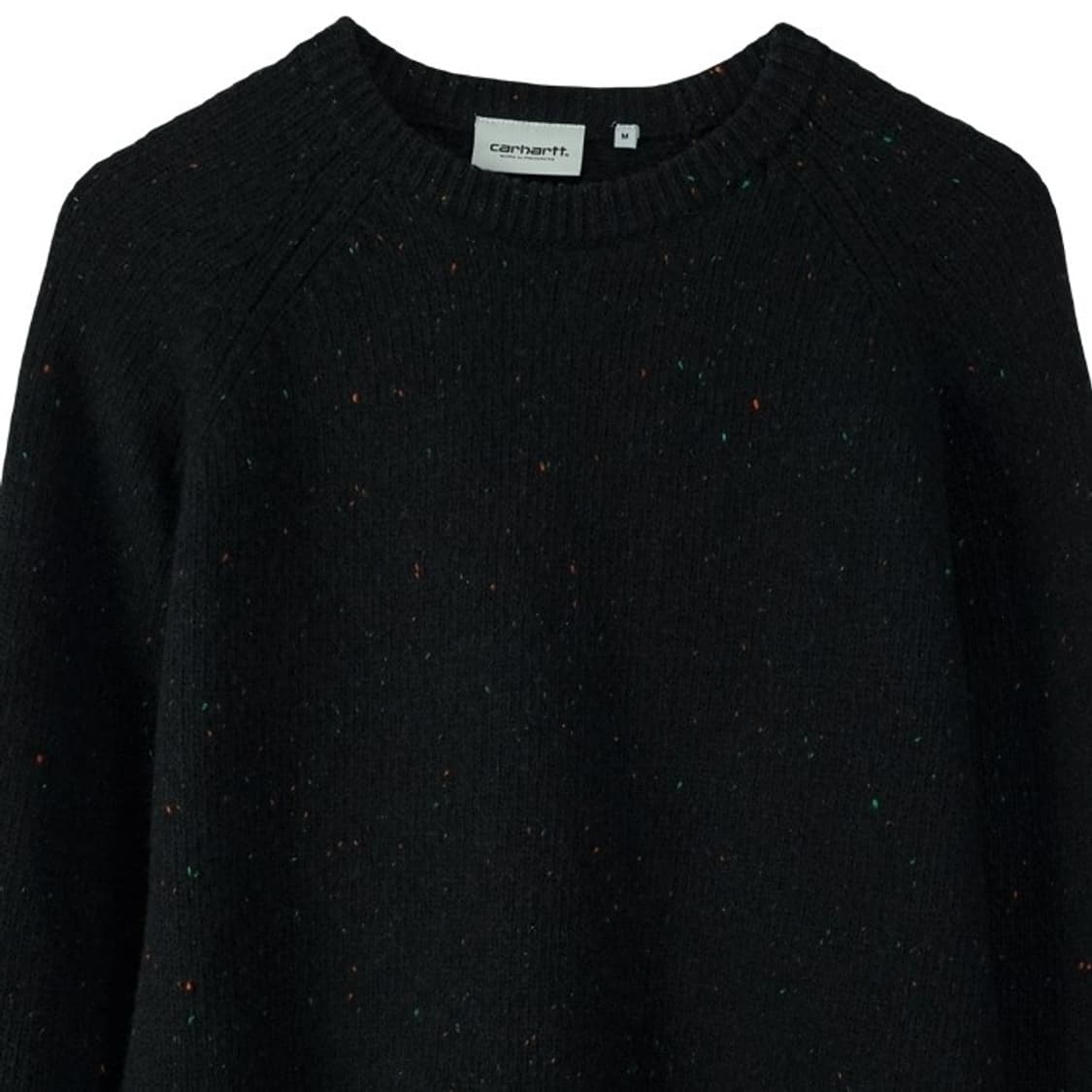 [칼하트] 로고 패치 크루넥 니트 스웨터 블랙 M19744 상품이미지4